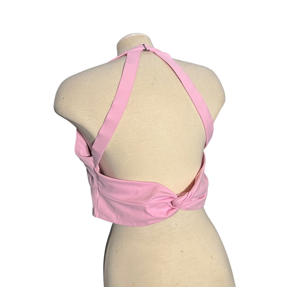 Halara Softlyzero Backless Cut Out Twisted Croppe… - image 2